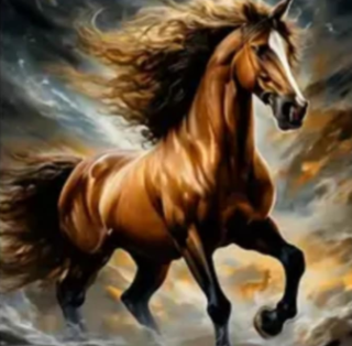 Diamond Painting Braunes Pferd im Sand